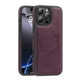 thumbnail image 1 of Designed for iPhone 13 Pro Max Magnetic Phone Case,Compatible with Mag-Safe,Heavy Duty Protection,PU Leather Shockproof Non-Slip Durable Rugged Ultra Slim Thin Fit Phone Case,Darkpurple, 1 of 7
