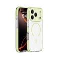 thumbnail image 1 of Designed for iPhone 13 Transparent Case, Magnetic Wireless Charging, Compatible with MagSafe, Luxury Ultra Slim Anti-Scratch Anti-Slip Thin Shockproof PC+TPU Phone Cover, Green, 1 of 3