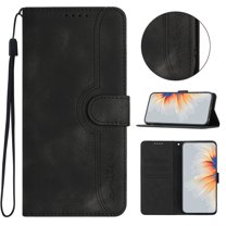 Designed for iPhone 14 Case Wallet, Flip Folio Cover with PU Leather Adjustable Stand Credit Card Holders Slots Wrist Strap Magnetic Closure Phone Case for iPhone 14, Black