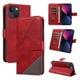 thumbnail image 1 of Designed for iPhone 14 Case Wallet, Men Women Flip Folio Cover with PU Leather Stand Credit Card Holders Slots Wrist Strap Magnetic Clasp Phone Case for iPhone 14, Red, 1 of 11