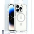 thumbnail image 1 of Designed for iPhone 14 Magnetic Case, [Military Grade Drop Tested] [Compatible with MagSafe] Shockproof Translucent Hard Back Hybrid Soft edge Crystal Protective Case for iPhone 14,White, 1 of 8