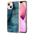 thumbnail image 1 of Designed for iPhone 14 Marble Case, Ultra Thin Girls Women Plating Marble Designed Flexible Soft TPU IMD Marble Protective Case Cover for iPhone 14 - Green, 1 of 6
