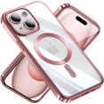 thumbnail image 1 of Designed for iPhone 14 Max Case Silicone for Women Girls Cute Soft Liquid Silicone Camera Protection Protective Lovely Heart Phone Cases for iPhone 14 Max (Clear Rose Gold), 1 of 10