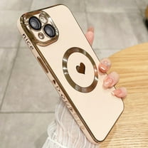 Designed for iPhone 14 Plus Case Compatible with MagSafe Built-in Camera Lens Protector Shockproof Slim Silicone Magnetic Phone Case for iPhone 14 Plus 6.7" - Pink