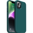 thumbnail image 1 of Designed for iPhone 14 Plus Case,Shockproof Liquid Silicone Protective Phone Case with Soft Anti-Scratch Microfiber Lining Ultra Slim Drop Protection Phone Cover 6.7 inch(Blackish Green), 1 of 13