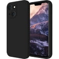thumbnail image 1 of Designed for iPhone 14 Plus Case, Silicone Upgraded [Camera Protection] Phone Case with [2 Screen Protectors], Soft Anti-Scratch Microfiber Lining Inside, 6.7 inch, Dark Black, 1 of 6