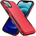 thumbnail image 1 of Entronix Heavy Duty Case Compatible with iPhone 14 Plus, Hybrid Hard Cover, Red, 1 of 7
