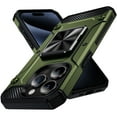 thumbnail image 1 of Designed for iPhone 14 Pro Back Case, 360 & 180 Degree Rotatable Kickstand Armor Design Ultra Shockproof Drop Protective Heavy Duty Luxury Anti-falling for iPhone 14 Pro, Olivegreen, 1 of 7