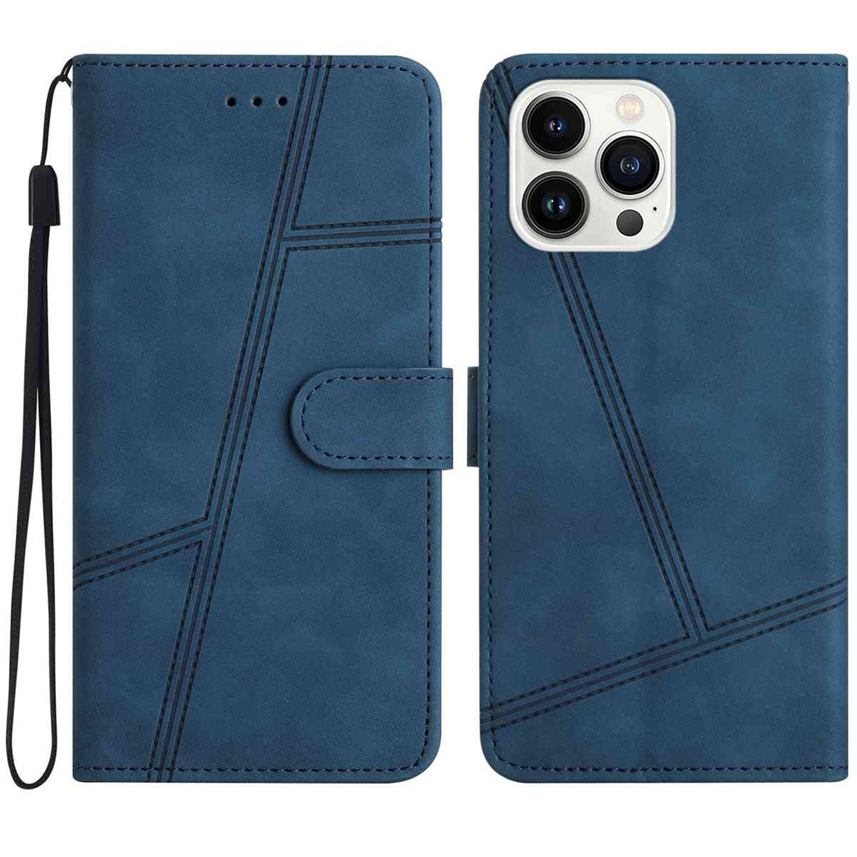 Designed for iPhone 14 Pro Case, Luxury PU Leather Wallet Phone Case ...