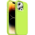 thumbnail image 1 of Designed for iPhone 14 Pro Case,Shockproof Liquid Silicone Protective Phone Case with Soft Anti-Scratch Microfiber Lining Ultra Slim Drop Protection Phone Cover 6.1 inch(Fluorescent Yellow), 1 of 13