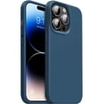 thumbnail image 1 of Designed for iPhone 14 Pro Case,Shockproof Liquid Silicone Protective Phone Case with Soft Anti-Scratch Microfiber Lining Ultra Slim Drop Protection Phone Cover 6.1 inch(Cobalt Blue), 1 of 13