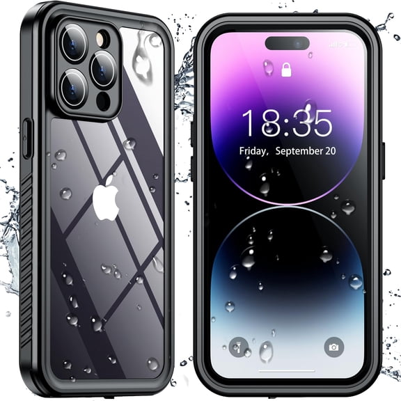 Designed for iPhone 14 Pro Case Waterproof,Built-in Lens & Screen Protector, Full Heavy Duty Protection,12FT Military Shockproof, Dustproof, Anti-Scratched Phone Case