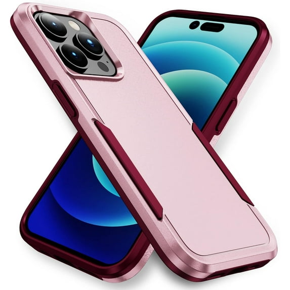 Designed for iPhone 14 Pro Heavy Duty Case, Protection Shockproof Dropproof Dustproof Anti-Scratch Phone Case Cover for iPhone 14 Pro Heavy Duty Case, Pink
