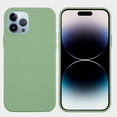thumbnail image 1 of Designed for iPhone 14 Pro Max Case,Slim Liquid Silicone Rubber Shockproof Phone Cover Soft Anti-Scratch Microfiber Lining Protection Case for iPhone 14 Pro Max 2022 (Green), 1 of 13