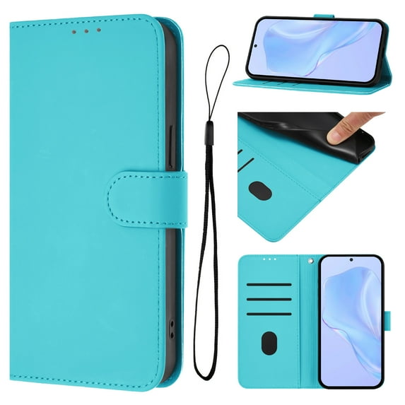 Designed for iPhone 14 Pro Max Case Wallet, Women Men Flip Folio Cover with PU Leather Stand Credit Card Holders Slots Wrist Strap Magnetic Closure Phone Case for iPhone 14 Pro Max - Lagon
