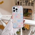 thumbnail image 1 of Designed for iPhone 14 Pro Max Drop glue Flower Case, Cute Bling Glitter Sparkle Clear with Design Soft Silicone TPU Rubber Floral Aesthetic Shockproof Anti-fall Phone Case for Women Girls,D, 1 of 7