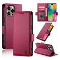 thumbnail image 1 of Designed for iPhone 14 Pro Max Wallet Case, with Card Slots Strong Magnetic Closure PU Leather Flip Fold Shockproof Kickstand Durable Purse Flip Case for iPhone 14 Pro Max - Winered, 1 of 7