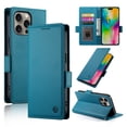 thumbnail image 1 of Designed for iPhone 14 Pro Wallet Case, with Card Slots Strong Magnetic Closure PU Leather Flip Fold Shockproof Kickstand Durable Purse Flip Case for iPhone 14 Pro - Blue, 1 of 7