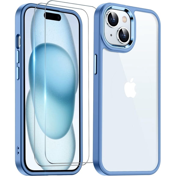 Designed for iPhone 15 Case Clear, [Non-Yellowing] [Military-Grade Drop Protection] Slim Thin Shockproof Protective Cover Phone Case for iPhone 15 Case