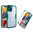 thumbnail image 1 of Designed for iPhone 15 Case Full-Body Bumper Case Cover Built in Screen Protector Shockproof Transparent Back 360 Full Body Protective Case for iPhone 15, Deep Green, 1 of 7