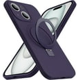 thumbnail image 1 of Designed for iPhone 15 Case with Magnetic Invisible Stand Compatible with MagSafe Military-Grade Protection Shockproof Liquid Silicone iPhone 15 Phone Cases for Women Men Gift 6.1'' 2023, Purple, 1 of 11