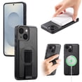 thumbnail image 1 of Designed for iPhone 15 Case Magnetic, [Support Wireless Charging] Rugged Cover with Wristband Anti-Drop Finger Strap Heavy Duty Shockproof Phone Case for iPhone 15, Black, 1 of 9
