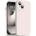 thumbnail image 1 of Designed for iPhone 15 Case with Screen Protector - Enhanced Camera Protection - Smooth Baby Skin-Like Feel Silicone Cover - Slim Fit Protective Phone Case 6.1" - Pinky White, 1 of 14