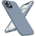 thumbnail image 1 of Designed for iPhone 15 Case, Silicone Phone Case [Military Grade Drop Protection] [Anti-Scratch Microfiber Lining] Silicone Ultra Slim Cover Shockproof Phone Cases 6.1 inch, Lavender Gray, 1 of 14