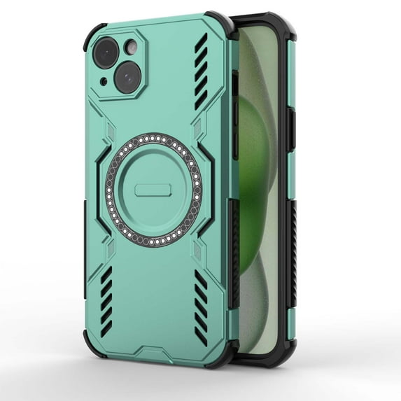 Designed for iPhone 15 Heavy Duty Magnetic Phone Case,Compatible with Mag-safe,Military Grade Drop Protection,Dropproof Anti-fall Tough Rugged Durable Shockproof Phone Case,Green