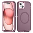 thumbnail image 1 of Designed for iPhone 15 Plus Case, 3-in-1 Ultra Slim Protective Cover with Silicone+EVA+PC, Durable Shockproof Lightweight Magnetic Full Body Protection for iPhone 15 Plus, Purple+Pink, 1 of 8