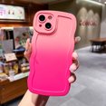 thumbnail image 1 of Designed for iPhone 15 Plus Case, Cute Gradient Color Case for Women & Men, Soft Silicone Shockproof, Support Wireless Charging Case for iPhone 15 Plus, Pink+Rose, 1 of 9