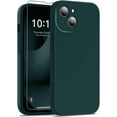 thumbnail image 1 of Designed for iPhone 15 Plus Case with Screen Protector - Enhanced Camera Protection - Smooth Baby Skin-Like Feel Silicone Cover - Slim Fit Protective Phone Case 6.7" - Pine Green, 1 of 14