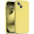 thumbnail image 1 of Designed for iPhone 15 Plus Case with Screen Protector - Enhanced Camera Protection - Smooth Baby Skin-Like Feel Silicone Cover - Slim Fit Protective Phone Case 6.7" - Yellow, 1 of 14