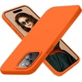 thumbnail image 1 of Designed for iPhone 15 Plus Case, Silicone Ultra Slim Shockproof Protective Phone Case with [Soft Anti-Scratch Microfiber Lining], 6.7 inch, Neon Orange, 1 of 11