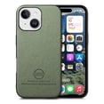 thumbnail image 1 of Designed for iPhone 15 Plus Classic Case, Slim Leather Luxury Business PU Non-Slip Texture Grip Shockproof Bumper Protective Phone Cover Men Women For iPhone 15 Plus,Green, 1 of 8