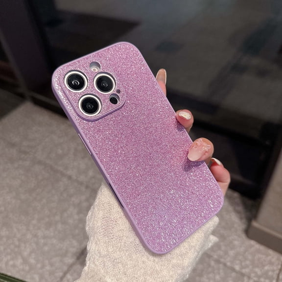 Designed for iPhone 15 Plus Glitter Phone Case,Bling Sparkle Luxury Full Back Glitter Design, Military Grade Drop Protection,Shockproof Anti-Scratch Anti-fall Rugged Phone Case,Purple