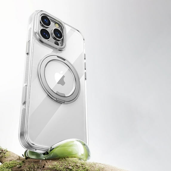 Designed For iPhone 15 Plus Magnetic Phone Case,360° Rotatable Ring Stand,Raised Camera Frame,Compatible with MagSafe,Shockproof Rugged Anti-fall Ultra Slim Phone Case Cover,Clear