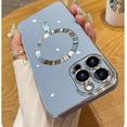 thumbnail image 1 of Designed for iPhone 15 Pro Case Compatible with MagSafe Built-in Camera Lens Protector Shockproof Slim Silicone Magnetic Phone Case for iPhone 15 Pro 6.1" - Blue, 1 of 11