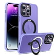 thumbnail image 1 of Designed for iPhone 15 Pro Case with Magnetic Invisible Ring Stand [Compatible with Mag-Safe] Translucent Shockproof Anti-fall Kickstand Slim Fit Phone Case Cover for Wowen Men,Lightpurple, 1 of 6