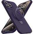 thumbnail image 1 of Designed for iPhone 15 Pro Case with Magnetic Invisible Stand Compatible with MagSafe Military-Grade Protection Shockproof Liquid Silicone iPhone 15 Pro Phone Cases for Women Men Gift,Purple, 1 of 11