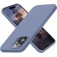 thumbnail image 1 of Designed for iPhone 15 Pro Case, Silicone Ultra Slim Shockproof Protective Phone Case with [Soft Anti-Scratch Microfiber Lining], 6.1 inch, Lavender Gray, 1 of 11