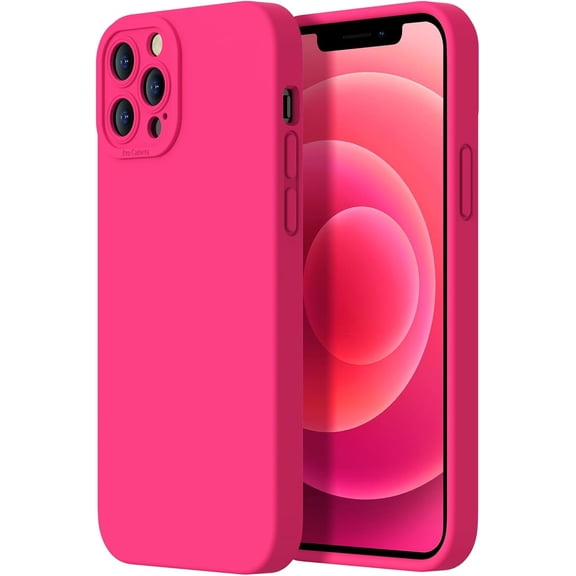 Designed for iPhone 15 Pro Case - Upgraded Enhanced Camera Protection - Soft Microfiber Lining Inside - Liquid Silicone Shockproof Protective Phone Case 6.1" for Men Women Girls - Hot Pink