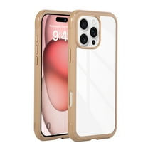 Designed for iPhone 15 Pro Clear Case, [Non-Yellowing Transparent] [Colorful Frame] Slim Shockproof Anti-Scratch Lightweight Slim Protective Cover Phone Case for iPhone 15 Pro, Brown