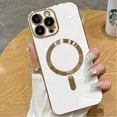 thumbnail image 1 of Designed for iPhone 15 Pro Max Case Compatible with MagSafe Built-in Camera Lens Protector Shockproof Slim Silicone Magnetic Phone Case for iPhone 15 Pro Max 6.7" - White, 1 of 11