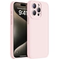 thumbnail image 1 of Designed for iPhone 15 Pro Max Case Silicone - Enhanced Camera Lens Protection - Soft Microfiber Lining Inside - Shockproof Protective Phone Case 6.7" for Men Women Girls - Elegant Pink, 1 of 6
