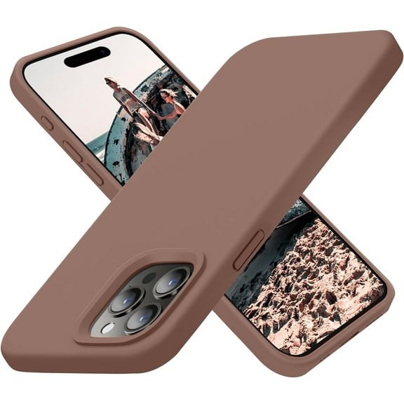Designed for iPhone 15 Pro Max Case, Silicone Ultra Slim Shockproof iPhone 15 ProMax Case with [Soft Anti-Scratch Microfiber Lining], 6.7 inch, Light Brown
