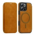 thumbnail image 1 of Designed for iPhone 15 Pro Max Flip Phone Case,Compatible with Mag-Safe,with RFID Blocking Credit Card Holder,PU Leather Folio Flip Protective Shockproof Rugged Phone Case Cover,Brown, 1 of 9