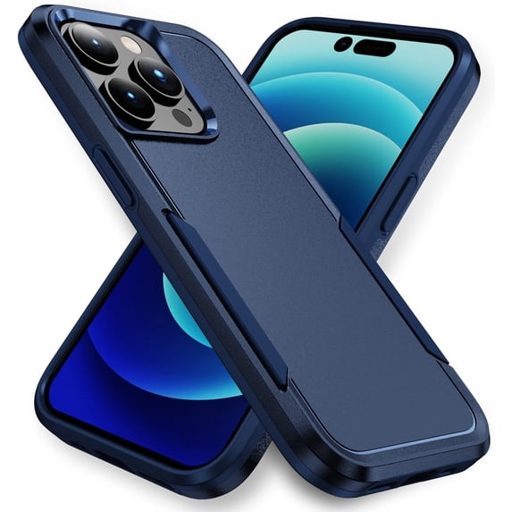 Entronix Heavy Duty Case Compatible with iPhone 15 Pro Max, Hybrid Hard Cover, Blue