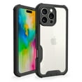thumbnail image 1 of Designed For iPhone 15 Pro Phone Case,Military-Grade Protection,Transparent Back Designing,Heavy Duty Anti-Drop Shockproof Bicolor Rugged 4-in-1 Phone Case For iPhone 15 Pro,Black, 1 of 8