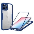 thumbnail image 1 of Designed for iPhone 16 Case Full-Body Bumper Case Cover Built in Screen Protector Shockproof Transparent Back 360 Full Body Protective Case for iPhone 16, Blue, 1 of 8